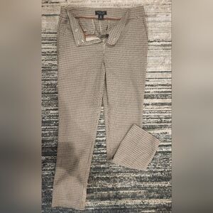 Rachel Zoe Brown and Cream Houndstooth High-Waist Trousers
